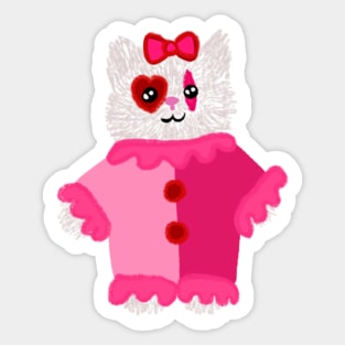 Clown Kitty Sticker